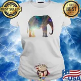 Space Elephant NASA Hubble Images Animal T-Shirt Ladies tee