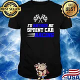 Sprint Car Racing Race Track Racer FLag T-Shirt