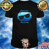 Strathmere NJ New Jersey Souvenir Nautical Surfer T-Shirt