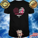 Support Squad Raglan Baseball Family Breast Cancer Awareness Pink Ribbon T-Shirt