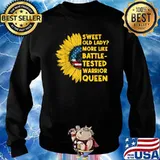 Sweet Old Lady More Like BattleTested Warrior Queen Sunflower T-Shirt Sweater