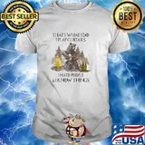 Thats what i do i play guitars i hate people camping bear shirt