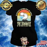 THe Difference Between Dems And Animals Animals Would Never Allow The Dumbest Of The Hero To Lead Them Vintage Shirt Ladies tee