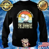 THe Difference Between Dems And Animals Animals Would Never Allow The Dumbest Of The Hero To Lead Them Vintage Shirt Sweater