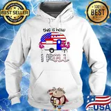 This is how i roll famingo camping flag s Hoodie
