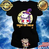 Trick Or Treat Snoopy Halloween Shirt Ladies tee