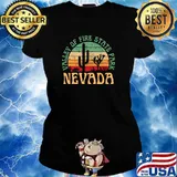 Valley Of Fire State Park Nevada Desert Hiking Vintage Sunset T-Shirt Ladies tee