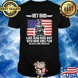 Vet bod like dad bod but with more knee pain american flag shirt