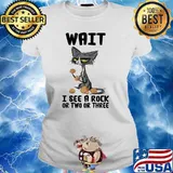 Wait I See A Rock Or Two Or Three Cat Shirt Ladies tee