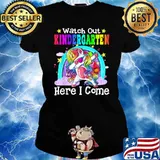 Watch Out Kindergarten Unicorn Here I Come T-Shirt Ladies tee