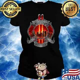 We will never forget 911 Never Forget Firefighter Patriotic T-Shirt Ladies tee
