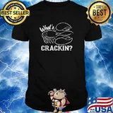 What's Crackin Funny Lobster Joke Summer Vacation Beach T-Shirt
