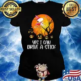 Yes I Can Drive A Stick Snoopy Halloween Shirt Ladies tee