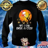 Yes I Can Drive A Stick Snoopy Halloween Shirt Sweater