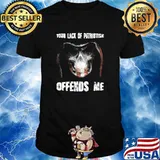 Your lack of patriotism offends me skull flag shirt