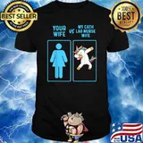 Your Wife Vs My Cath Lab Nurse Wife Unicorn T-Shirt