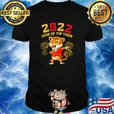 2022 Year Of The Tiger Dabbing Happy Chinese New Year T-Shirt