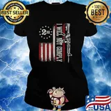 2nd I Will Not Comply Gun American Flag T-Shirt Ladies tee