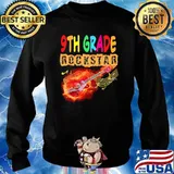 9th Grade Rockstar Ninth Electric Guitar Back To School Shirt Sweater
