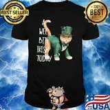 A wee bit irish today cat st patricks day shirt