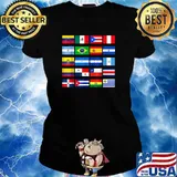 All Latin American Flags Latino Hispanic Heritage Month T-Shirt Ladies tee