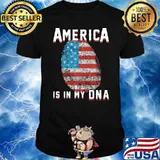 America is in my dna flag shirt