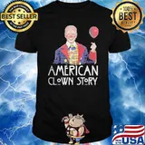 American clown story biden president hold balloon shirt