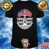 American Grown With Viking Roots American Flag Shirt