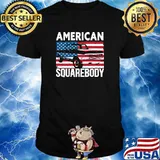 American Square Body for a Old Chevy Pickup Truck usa Flag T-Shirt