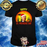 Anti Joe Biden Happy St Patrick Pumpkin Head Halloween Shirt