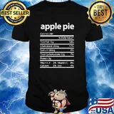 Apple Pie Family Thanksgiving Nutrition Facts Food Men T-Shirt