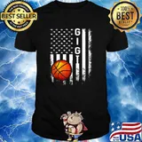 Awesome basketball Gigi American Flag Vintage T-Shirt