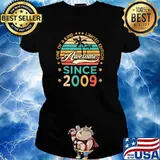 Awesome Since 2009 One Of A Kind Limited Edition Birthday Vintage T-Shirt Ladies tee