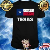 Awesome texas Vintage Patriotic American Flag 4th of July T-Shirt