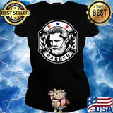 barber man logo s Ladies tee