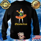Barmaid Oktoberfest German Woman Dirndl Bratwurst T-Shirt Sweater