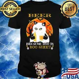 BEER BECAUSE 2020 IS BOO SHEET CAT BLOOD MOON HALLOWEEN SHIRT