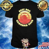Best Dog Grandma Ever Vintage Sunset Shirt