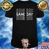 Best vintage Game Day Stacked Football T-Shirt
