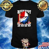 Bigfoot for president 2020 american flag shirt