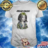 Billie Eilish Colorful Anime Portrait T-Shirt