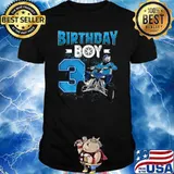 Birthday Boy Kids 3 Year Old Quad ATV Four Wheeler T-Shirt