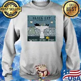 Black cat and sink company wash your paws duck s Sweater