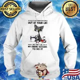 Black cat It is ok to cut negative people out of your life just don’t use my fabric scissors to do it s Hoodie