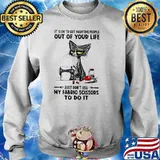 Black cat It is ok to cut negative people out of your life just don’t use my fabric scissors to do it s Sweater