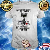 Black cat It is ok to cut negative people out of your life just don’t use my fabric scissors to do it shirt