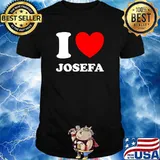 Black White I Love Josefa T-Shirt