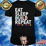 Blocks Building Eat Sleep Build Blocks Builder T-Shirt