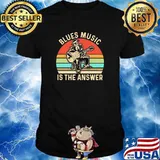 Blues Music Is the Answer Skull Vintage Shirt
