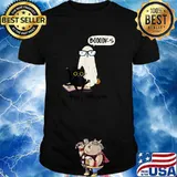 Books Happy Halloween Booooks Ghost and Black Cat T-Shirt